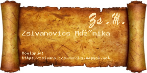 Zsivanovics Mónika névjegykártya